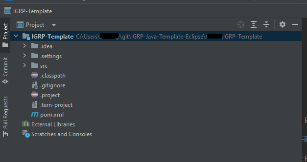 Arquitetura da pasta no Intellij