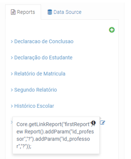 Código a ser inserido dentro da aplicação