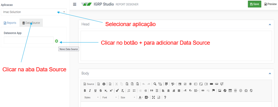 Criar DataSource