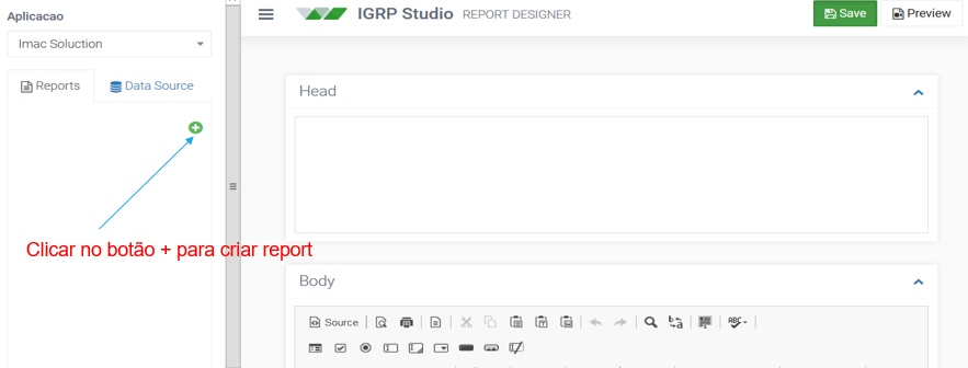 Criar Report