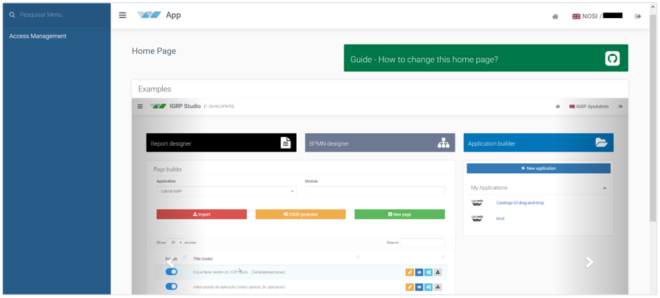 Execução de Aplicação sem Home Page Definida