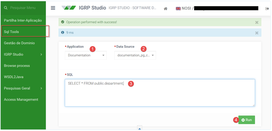 Formulário de teste query