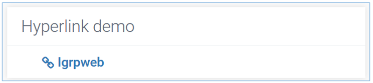 Hyperlink em Form
