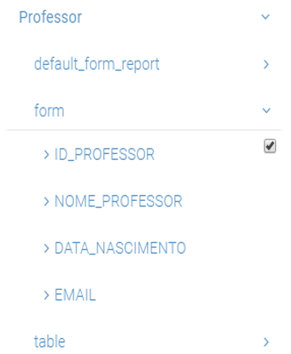 Marcando ID_PROFESSOR como chave de identificação
