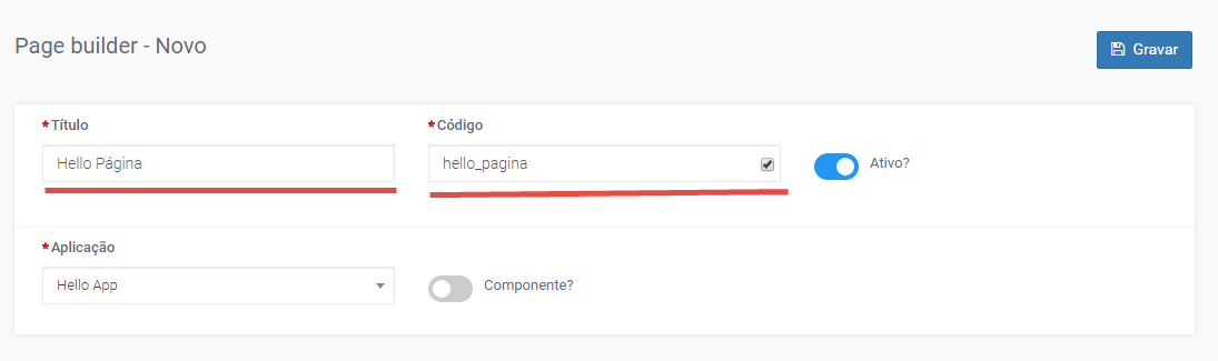 Page Builder - Novo