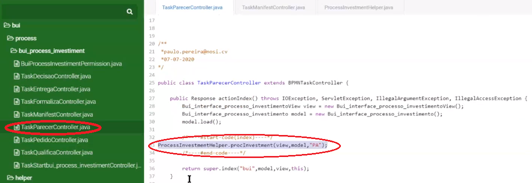 Programação da Ação Inicial das Etapas