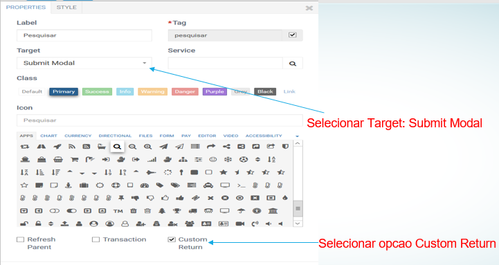 Selecionar Target
